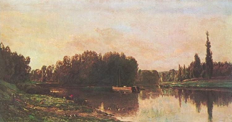 Charles-Francois Daubigny Der Zusammenflub der Seine und Oise France oil painting art